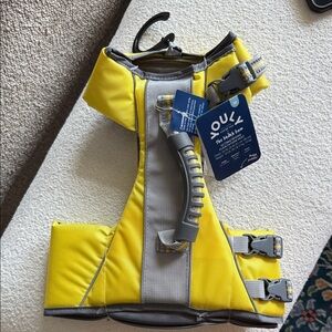 Youly Yellow and Gray Dog Harness Life Jacket